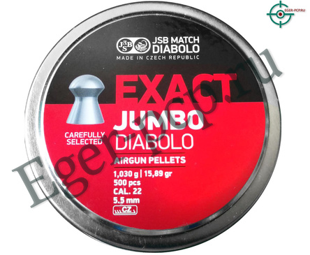 Пули пневматические JSB Exact Jumbo Diabolo 5.5 мм (500 шт, 1.03 г)